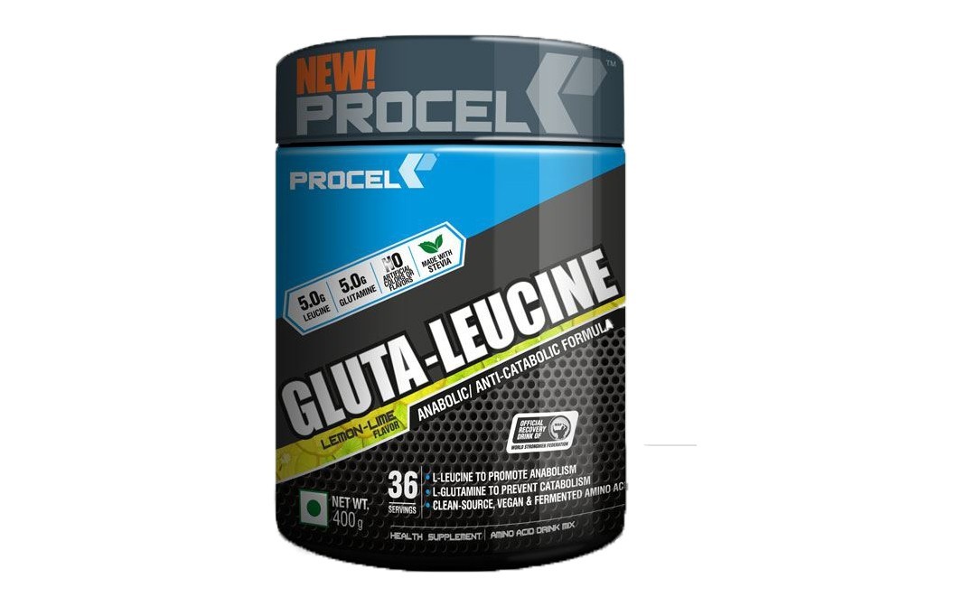 Procel Gluta-Leucine Lemon-Lime Flavor   Plastic Jar  400 grams
